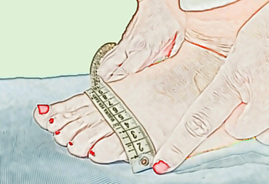 Misura del piede per sandali non infradito